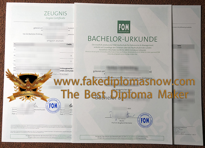FOM Hochschule Urkunde with Zeugnis FOM Hochschule Urkunde with Zeugnis