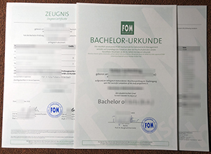 FOM Hochschule Urkunde with Zeugnis