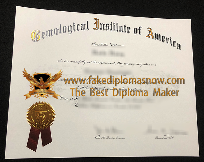 Gemological Institute of America diploma