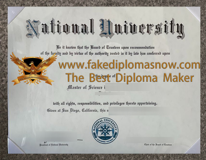 National University (California) diploma