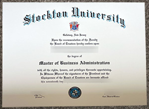 Stockton University Diploma Certificate