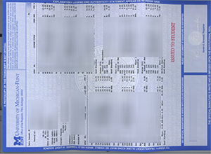 Copy UM-Flint transcript, Print University of Michigan–Flint transcript