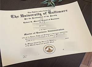 University of Baltimore diploma certificate