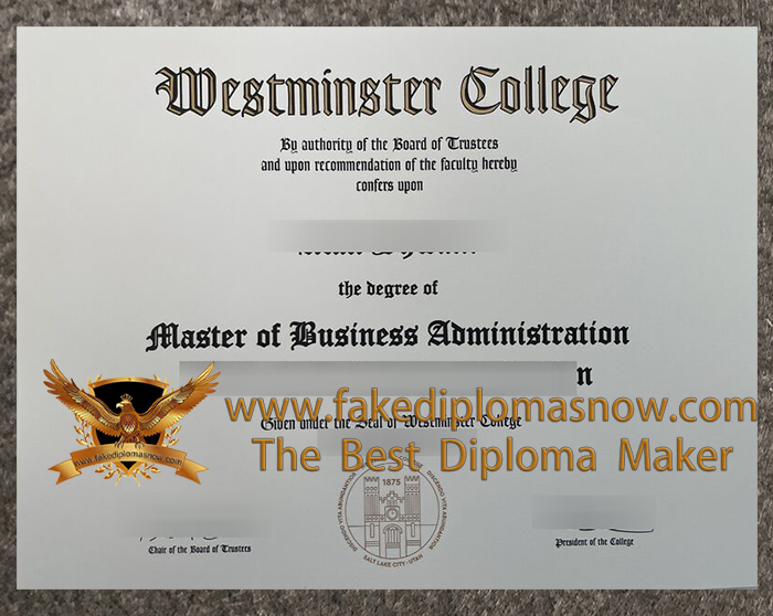 Westminster University (Utah) diploma