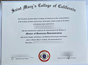 Saint Mary's College of California diploma