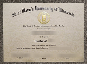 Saint Mary's University of Minnesota diploma certificate