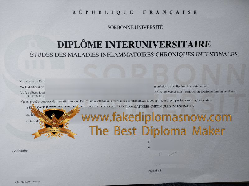 Sorbonne University Etudes Des Maladies Inflammatoires Chroniques Intestinales Diploma