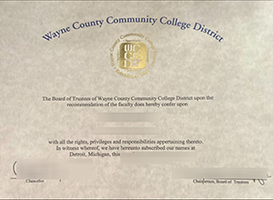 Wayne County Community College diploma