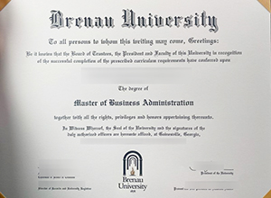 Brenau University diploma certificate