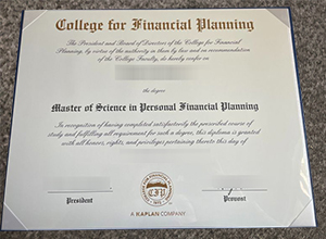 College for Financial Planning MSc diploma