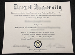 Drexel University diploma certificate