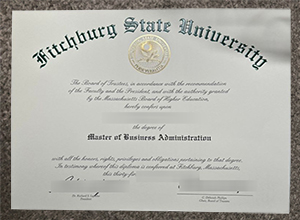 Fitchburg State University degree certificate