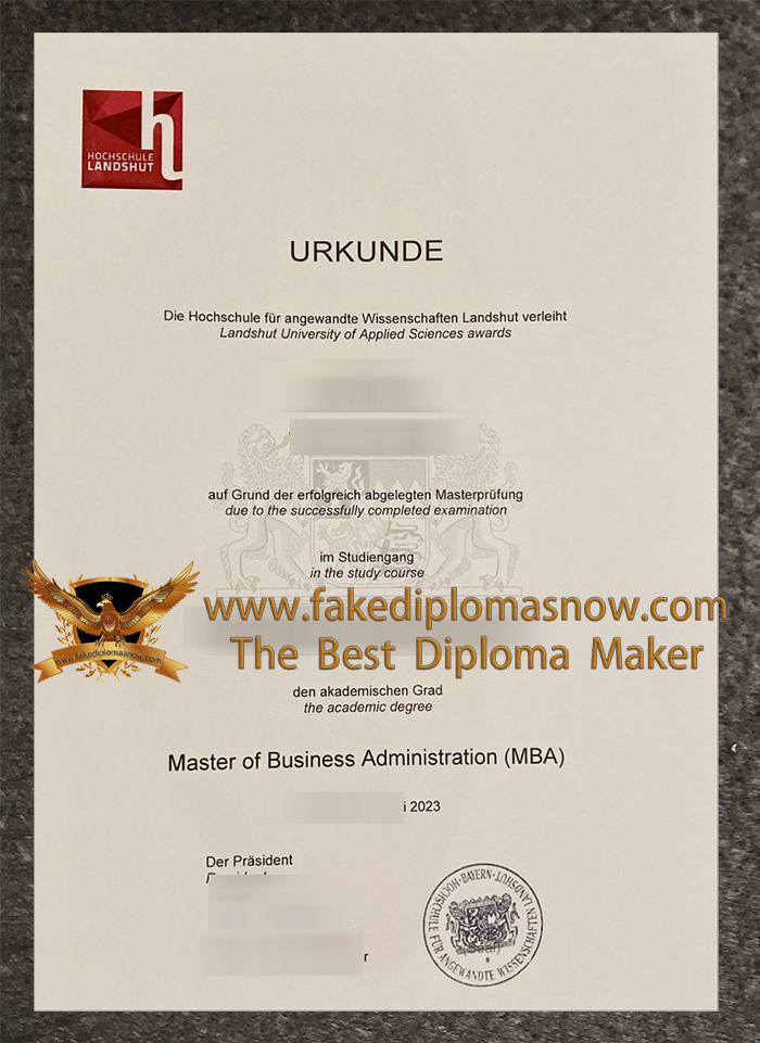 Hochschule Landshut MBA Urkunde Hochschule Landshut MBA Urkunde