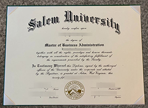 Salem University diploma certificate
