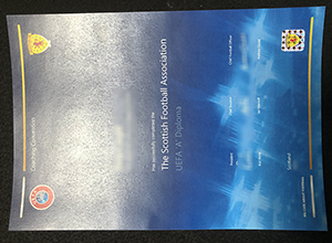 Buy The Scottish Football Association UEFA Diploma, Order a UEFA Diploma