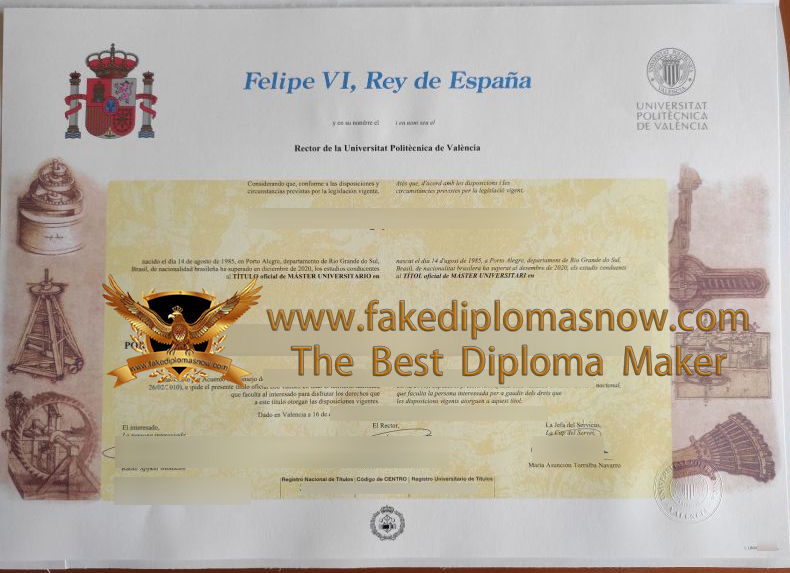 Universitat Politecnica de València diploma Universitat Politecnica de València diploma