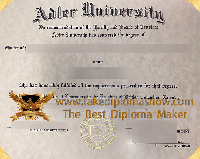 Adler University diploma