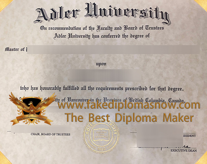 Adler University diploma Adler University diploma