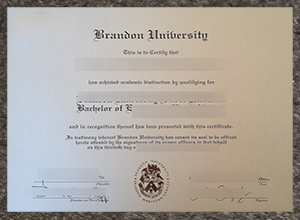 Brandon University Degree Certificate