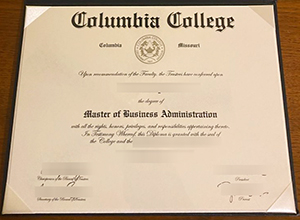 Columbia College diploma certificate