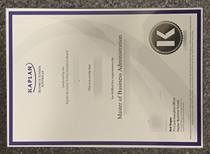 Kaplan Business School Degre Certificate