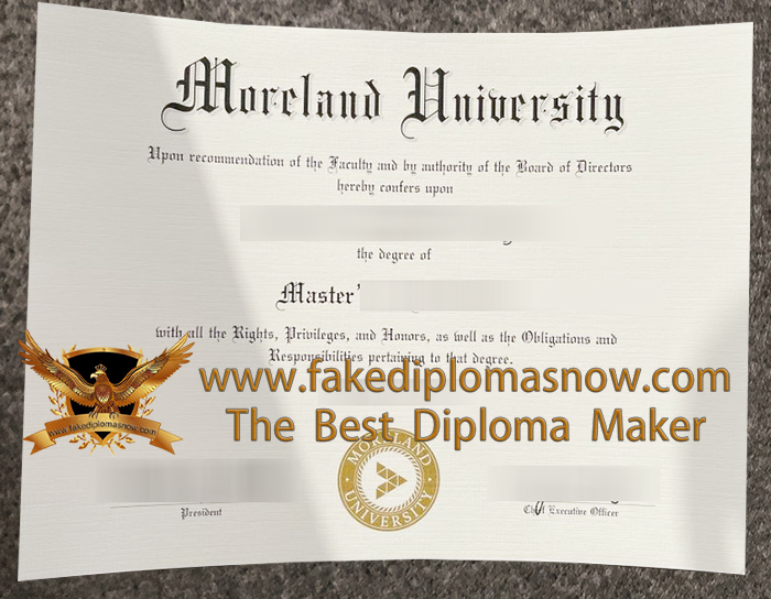 Moreland University Diploma