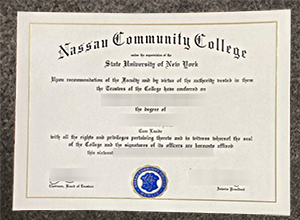 Nassau Community College degree certificate