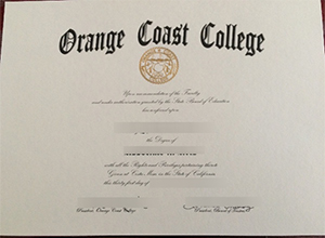 Orange Coast College Diploma Certificate