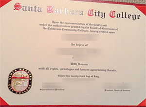 Santa Barbara City College Diploma certificate
