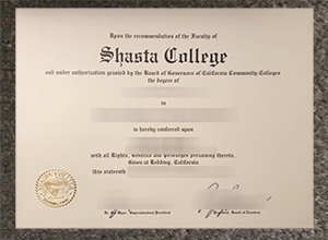 Shasta College diploma