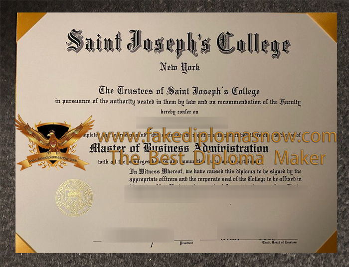 St. Joseph's University (New York) diploma St. Joseph's University (New York) diploma