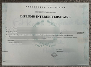 Université Paris-Saclay diploma certificate