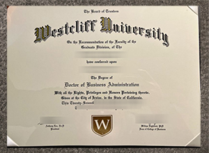 Westcliff University diploma certificate
