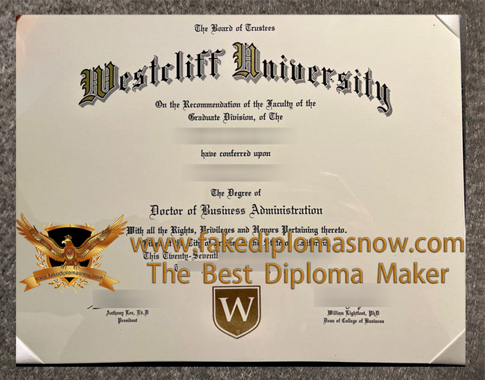 Westcliff University diploma