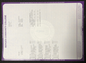 Bergen Community College Transcript