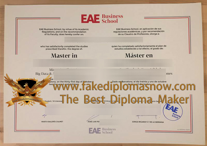 EAE Business School diploma