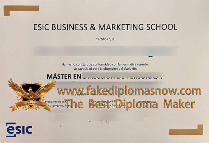 ESIC Business & Marketing School diploma ESIC Business & Marketing School diploma