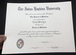 JHU diploma certificate