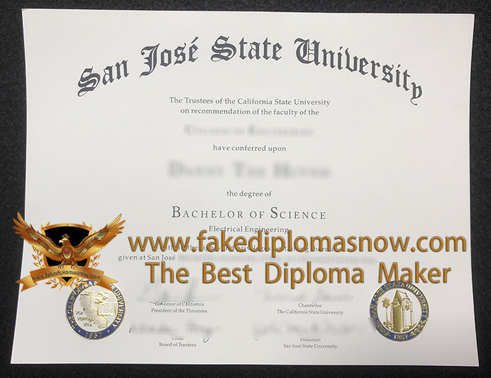 San Jose State BSc diploma San Jose State BSc diploma