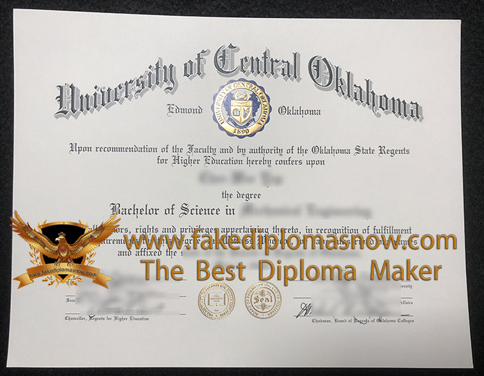 University of Central Oklahoma diploma University of Central Oklahoma diploma