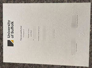 University of Suffolk degree certificate