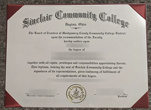 Sinclair Community College Diploma Certificate