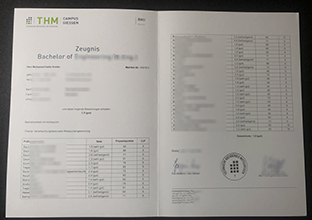 Buy a Technische Hochschule Mittelhessen (THM) Zeugnis in 3 days