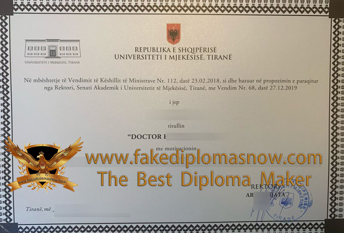 Universiteti i Mjekësisë, Tiranë (UMT) diploma