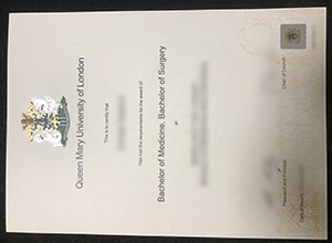 QMUL MBBS degree certificate