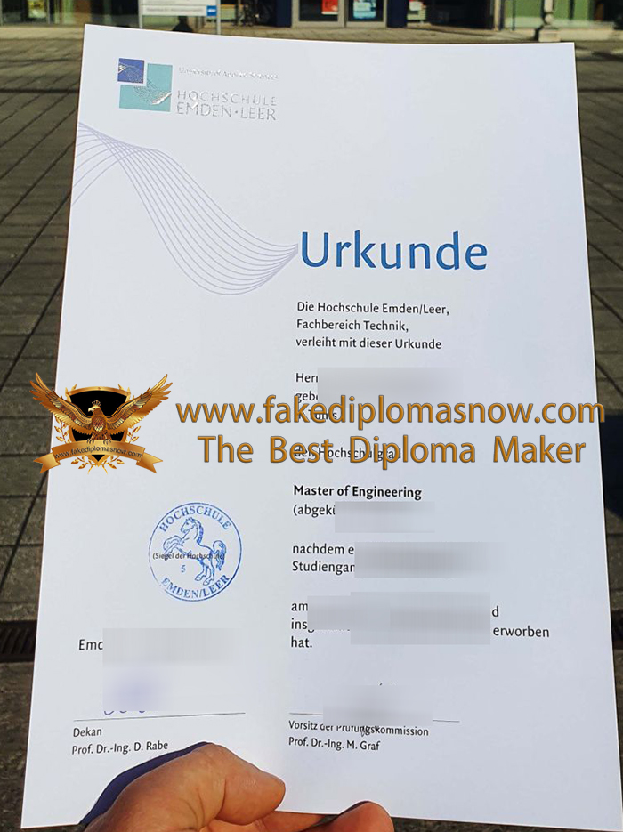 Hochschule EmdenLeer urkunde Hochschule EmdenLeer urkunde