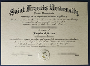 How much to buy a Saint Francis University degree in Pennsylvania?