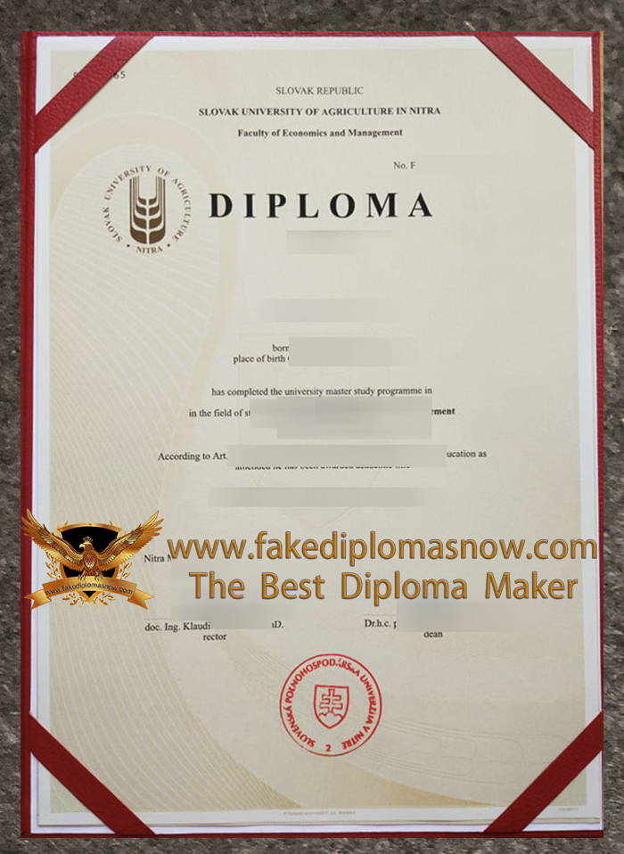 Slovak University of Agriculture diploma Slovak University of Agriculture diploma