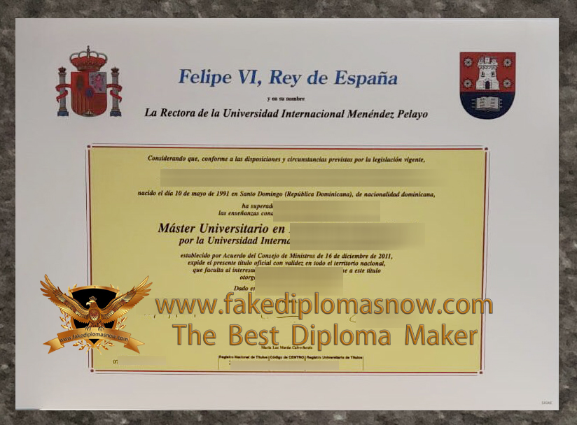 Universidad Internacional Menéndez Pelayo diploma Universidad Internacional Menéndez Pelayo diploma