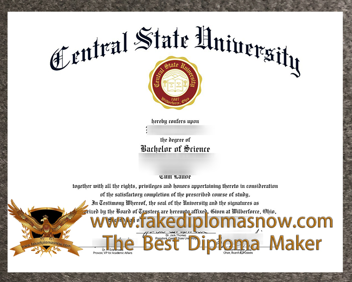 Central State University diploma Central State University diploma